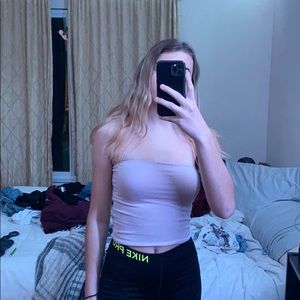 pink brandy melville tube top